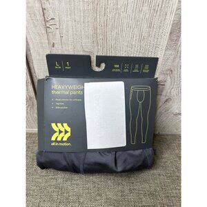 All In Motion Heavyweight Thermal Pants Large 36-38" Waist Gray